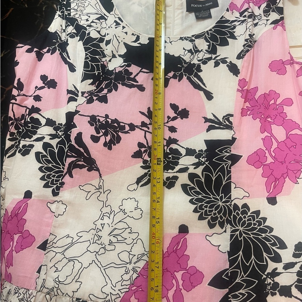 Womens Focus 2000 cotton summer long dress Size 16 - Picture 7 of 11
